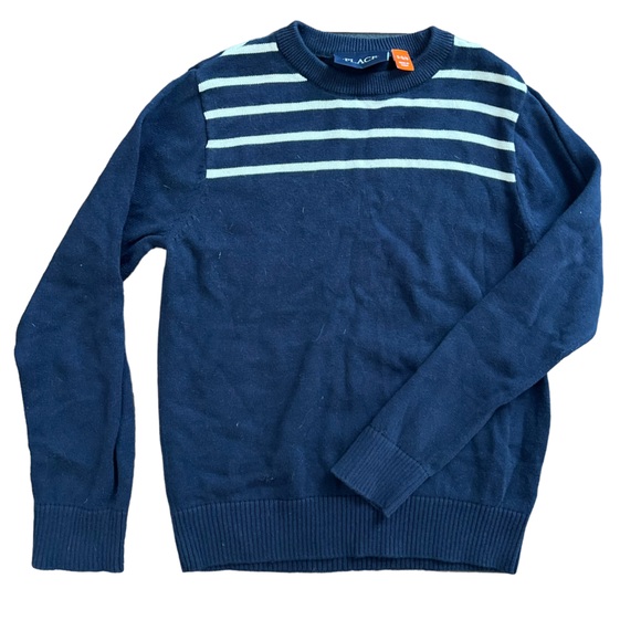 2/$15 Childrens Place S 5/6 100% cotton lightweight navy sweater - Picture 1 of 6
